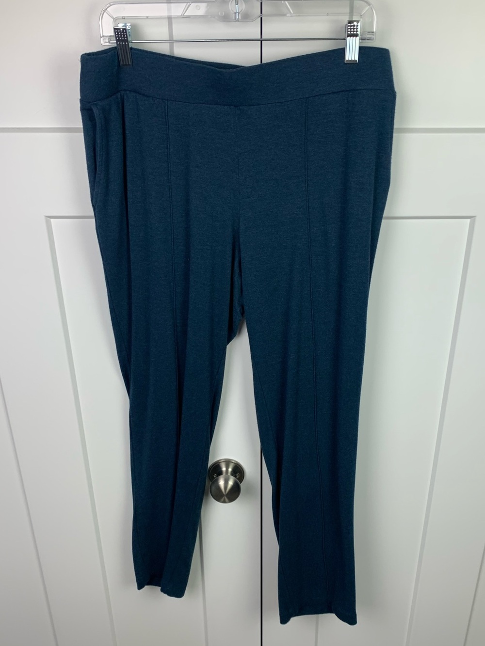 Pure J. Jill Tranquility Fleece Pants Large Blue Pullover Lounge Casual Cozy